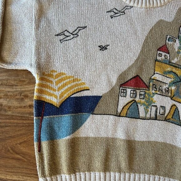 Vintage Toddler Sweater With Scenic Design - Picture 3 of 9